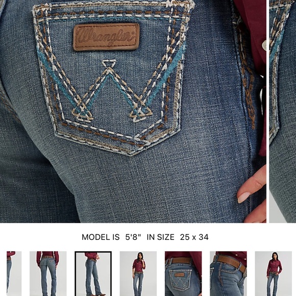Wrangler Women's Retro Sadie Bootcut Jeans in Classic Blue - Picture 9 of 12
